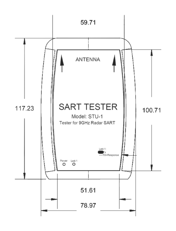 SART Tester STU-1 Dimensions