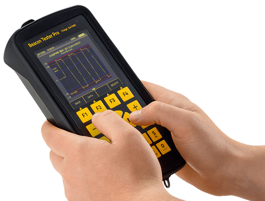 Beacon Tester Pro in hands